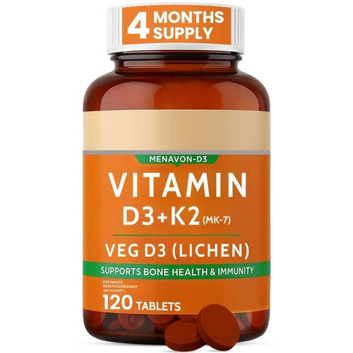 Vitamin D3 K2 Veg Tablets Bone Health 120